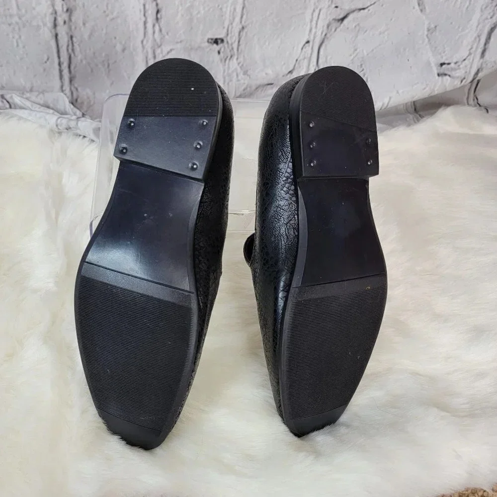 GIORGIO Brutini Black Slip On Loafer Driving Smoking‎ Shoes Mens Business 8.5